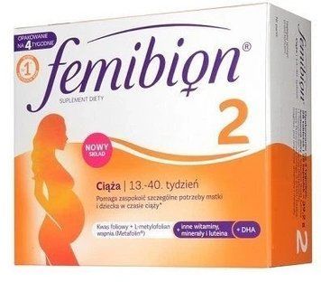 Вітаміни Femibion 2 Фемібіон 2 (Фемибион) 28 табл. + 28 капсул (56 шт) при вагітності з 13 тиждня 1887384425 фото